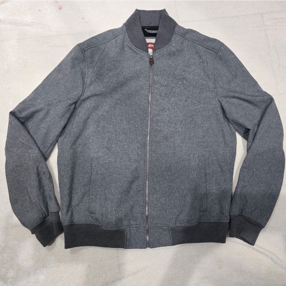 Levi's Men's Twill Charcoal Zip-Up Bomber Jacket men’s size M